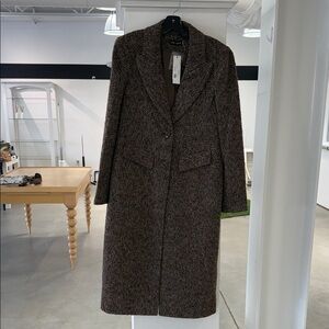 Love Token Brown Herringbone Trench Coat